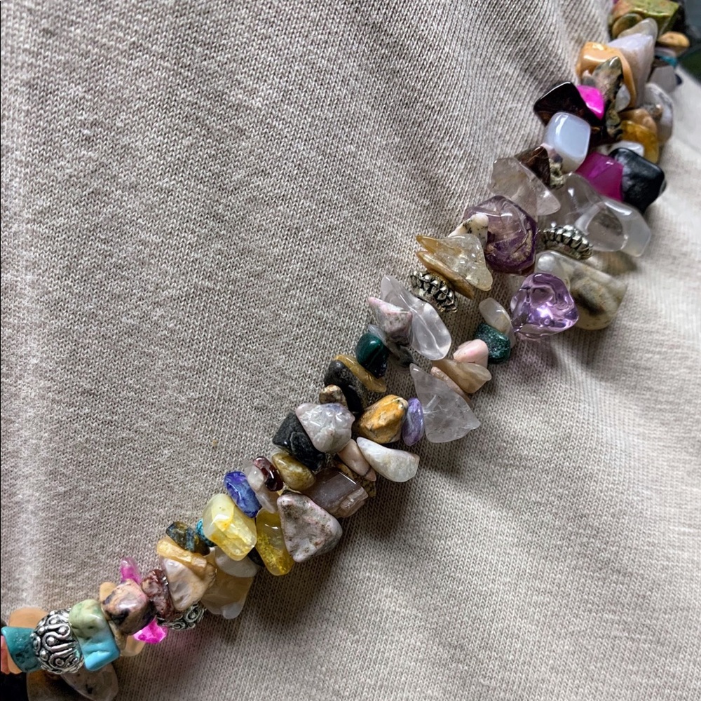 Choker to Rope Gemstone Necklace - Picture 3 of 6